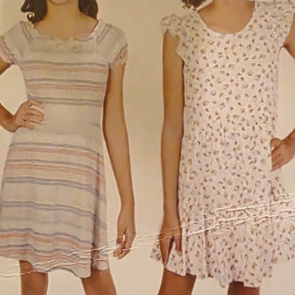 Floral and Striped Dresses, 2 Dresses